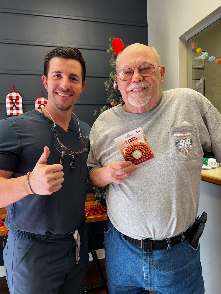 Happy Smile 4 Me Dental patient with Dr. Seth Calish after treatment, Clermont FL